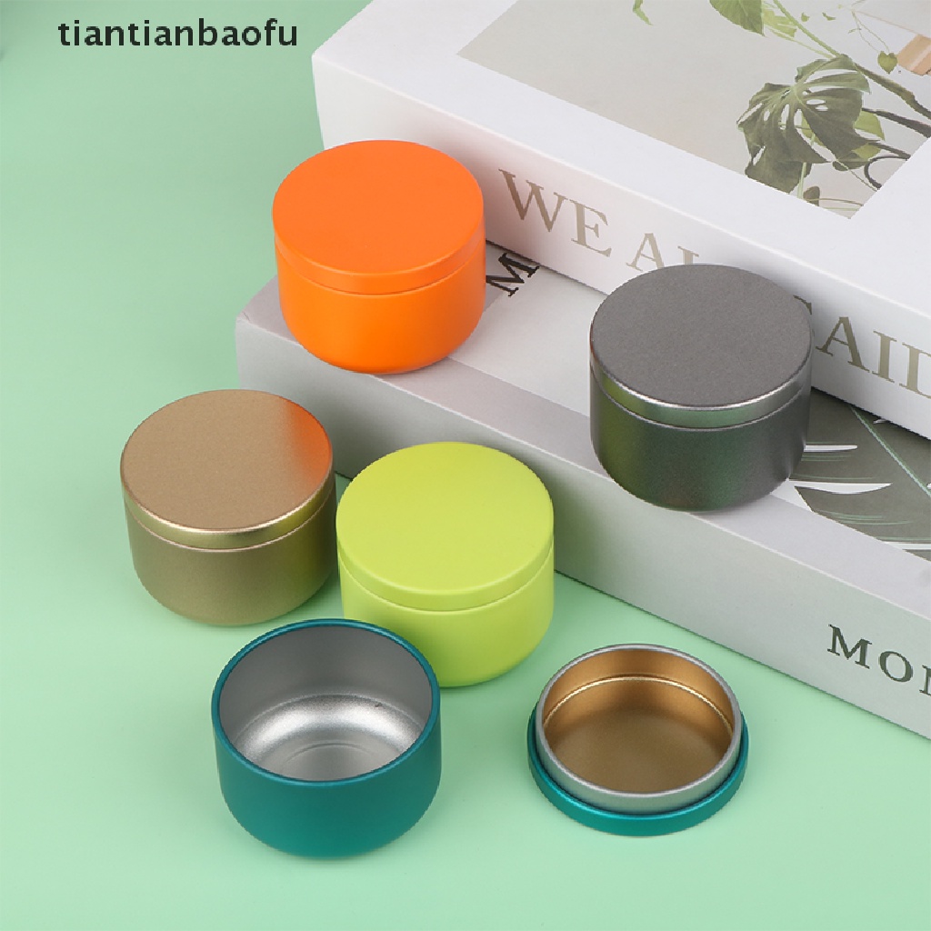 [tiantianbaofu] 5.4cm Mini Metal Tin Canisters Tea Sugar Teh Wadah Kotak Penyimpanan Toples Butik