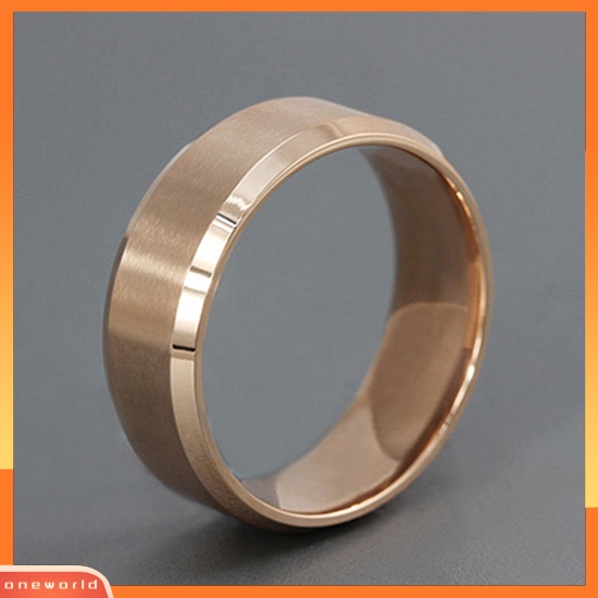 Fashion Perhiasan Cincin Pasangan Unisex Model Cincin Band Bahan Titanium untuk Cincin Pernikahan