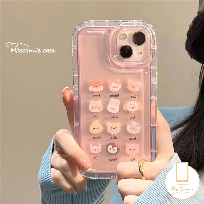 Case Oppo A17K A16 A54 A5 A9 A77s A76 A36 A96 Reno5 4F A5s A3s A17 A15 A95 A7 A74 A12 A57 A16s A16K A92 A77 A5 A1K A53 A31 A16E A52 A12E Kodok Beruang Binatang Lucu Lembut Bening Sarung