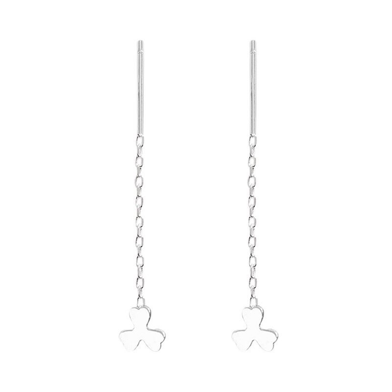 Goldkingdom Aksesoris Perhiasan Fashion Ready Stock Luckyo Lucu Benang Telinga Berlapis Perak, Anting Segar, Anting Pejantan, Model Wanita Jepang Dan Korea