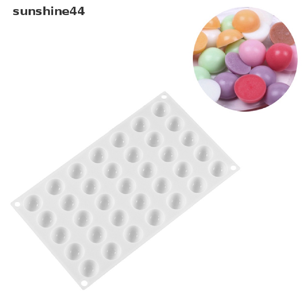 Sunshine 35lubang 3D Half Sphere Truffle Cetakan Silikon DIY Dapur Baking Kue Mold ID