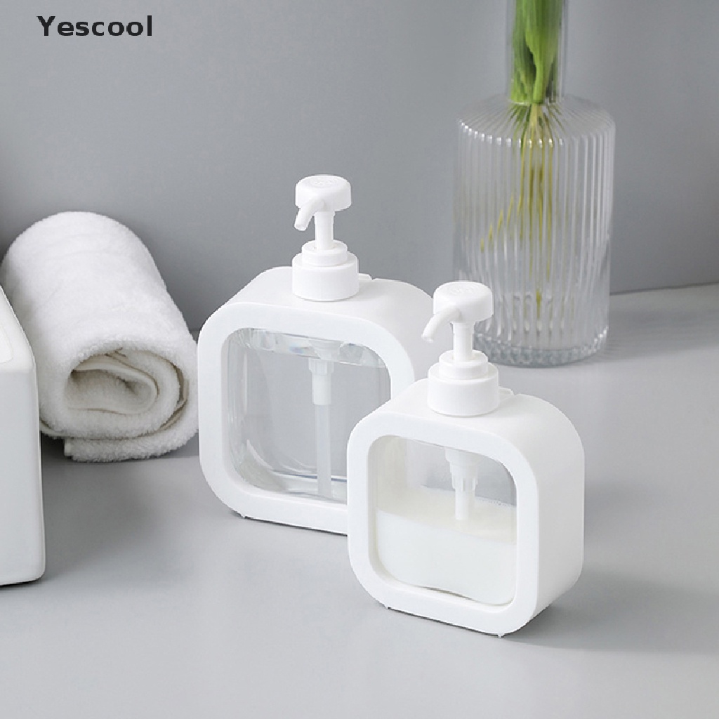 Yescool Dispenser Botol Kosong Kamar Mandi Isi Ulang Dengan Pompa Tekan Untuk Shampoo Shower ID