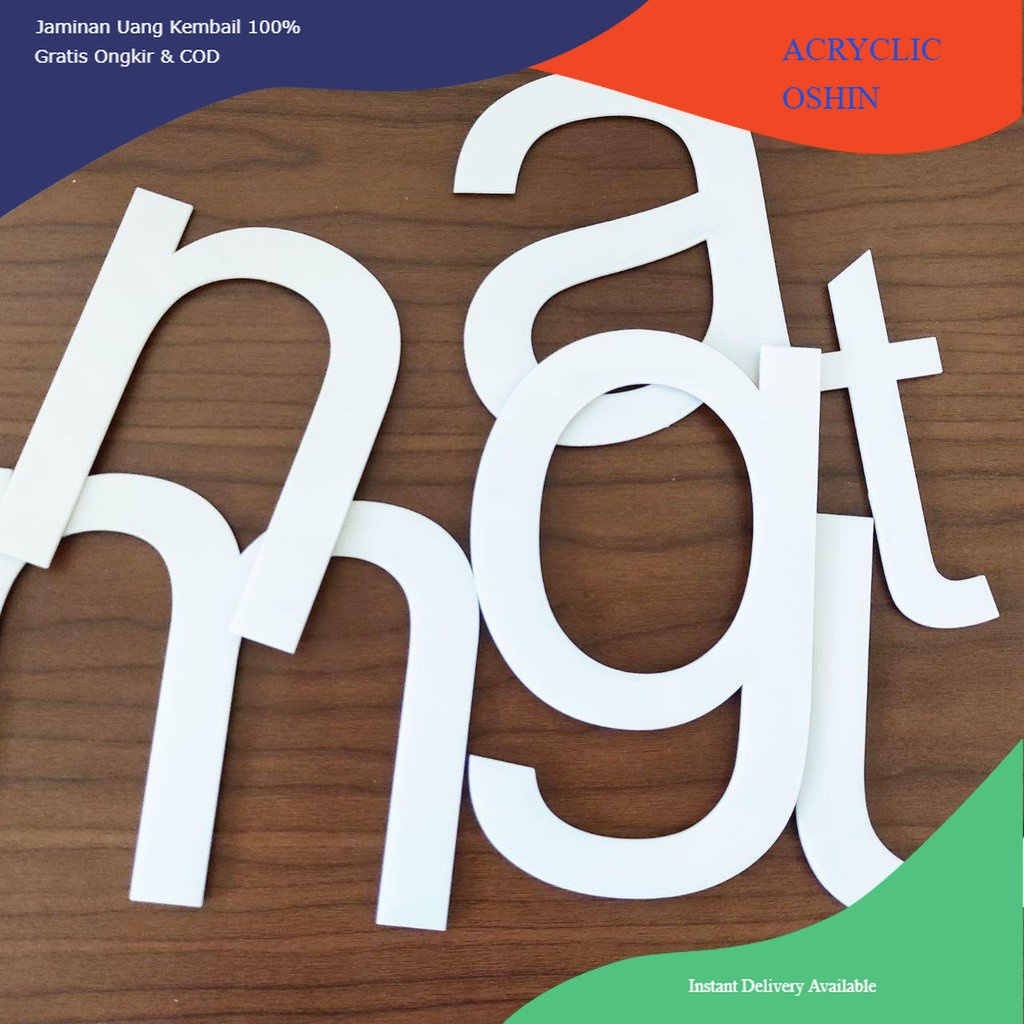 Huruf Akrilik timbul tinggi 20 cm - Hiasan Dinding
