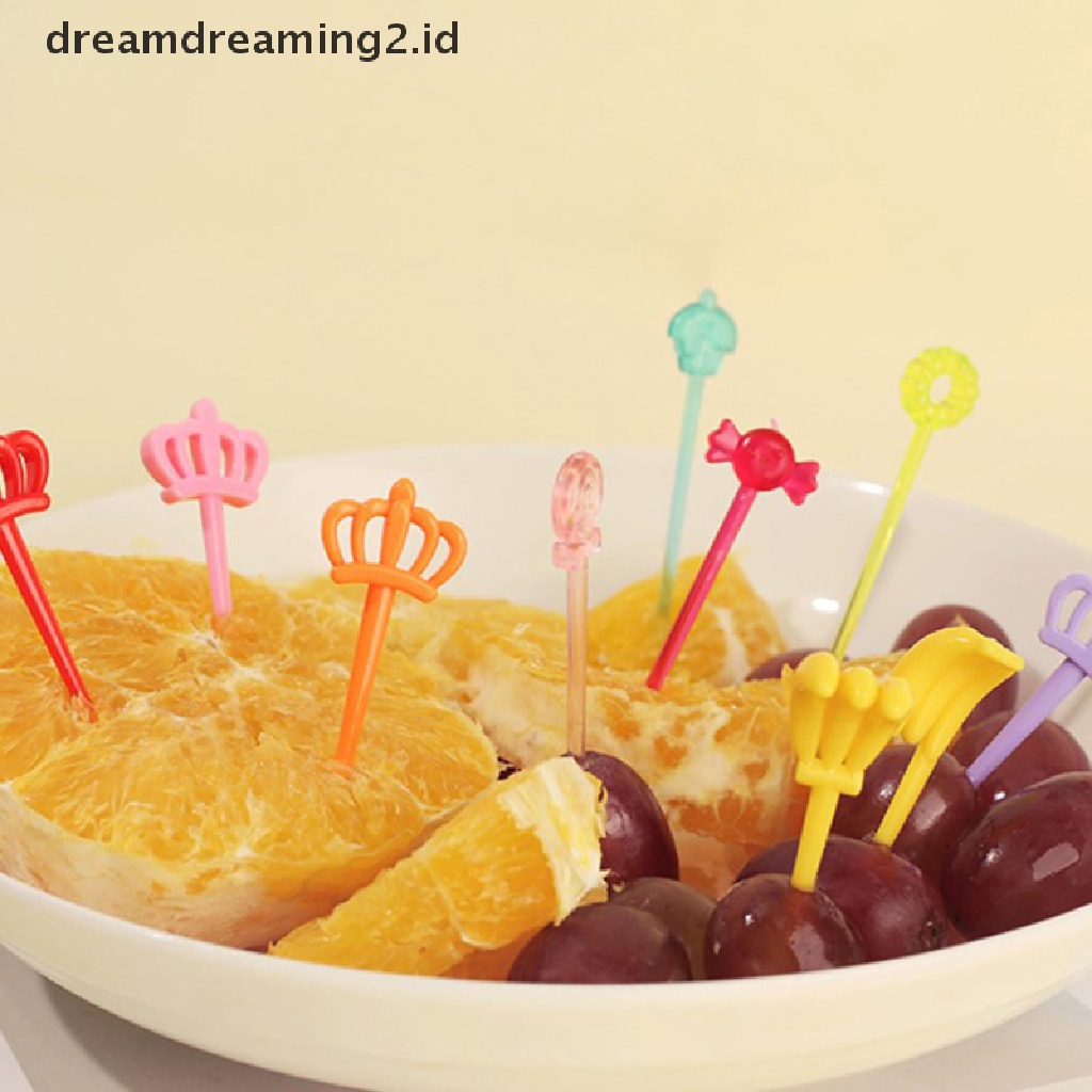 (hot) Cute Mini Animal Farm Kartun Food Picks Anak Snack Kue Dessert Makanan Garpu Buah Makan Siang Bento Aksesoris Dekorasi Pesta//