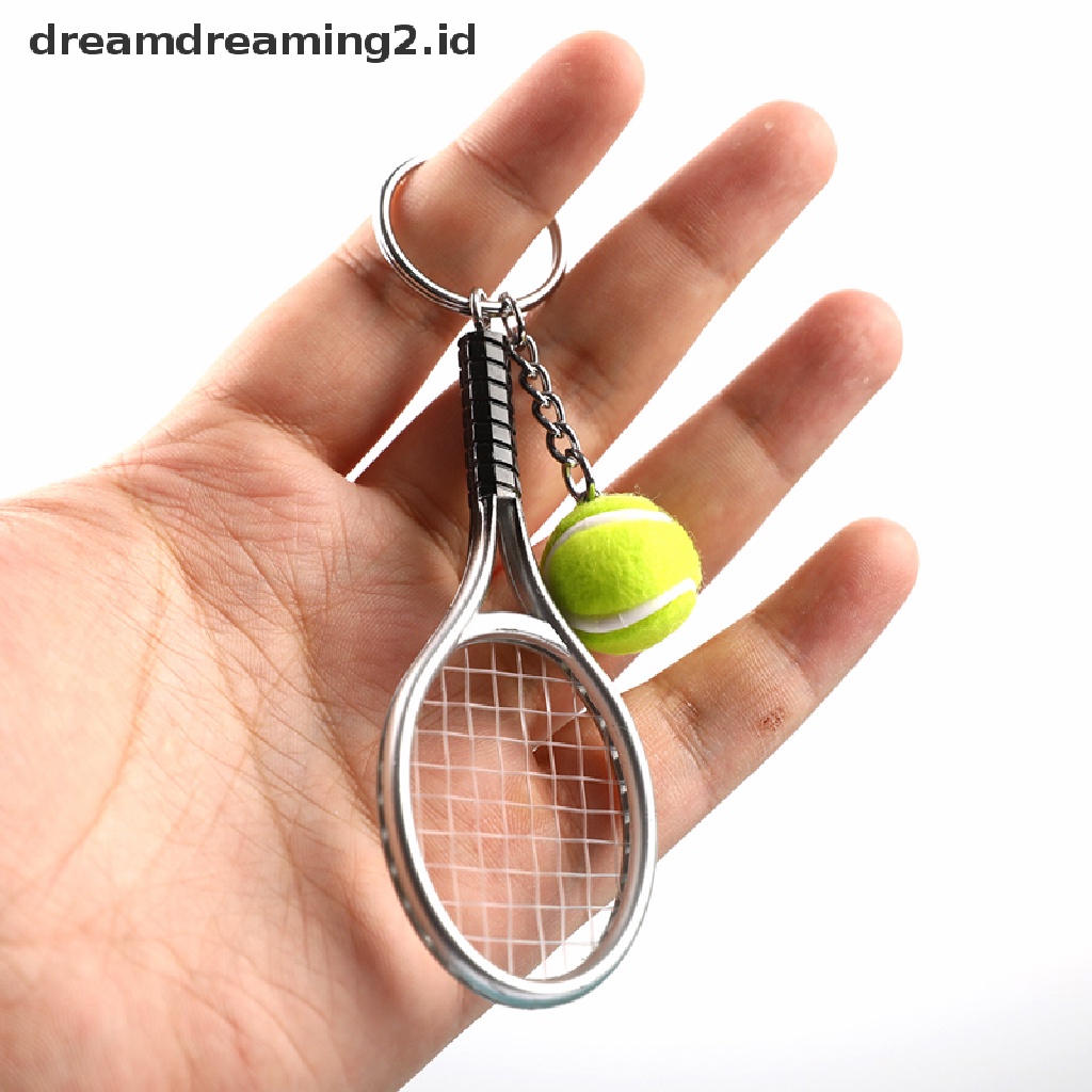 (hot) Raket Tenis Mini Olahraga Lucu Liontin Gantungan Kunci Finder Holer Aksesoris Hadiah//