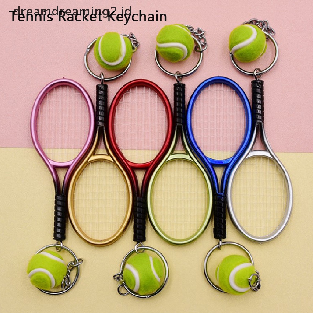 (hot) Raket Tenis Mini Olahraga Lucu Liontin Gantungan Kunci Finder Holer Aksesoris Hadiah//