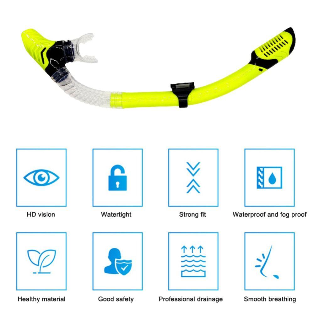 Lanfy Diving Snorkel Tube Full Dry Untuk Under Water Air Alat Pernafasan Pernafasan Renang Tube Alat Menyelam Cocok Dewasa Anak Underwater Snorkeling Dry Breathing Tube