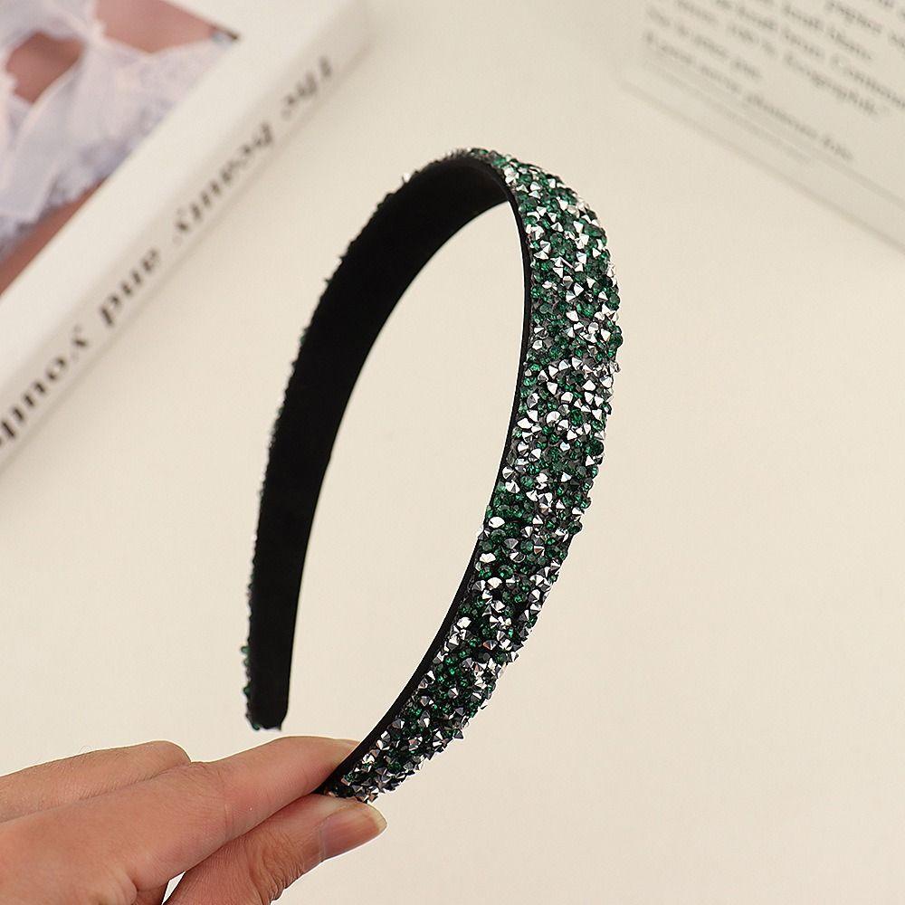 Needway Kristal Bando Hiasan Rambut Ins Sederhana Perempuan Ikat Rambut Non Slip Hairband Cuci Muka Bando Baru Hiasan Kepala Berlian Imitasi Korea Hairband