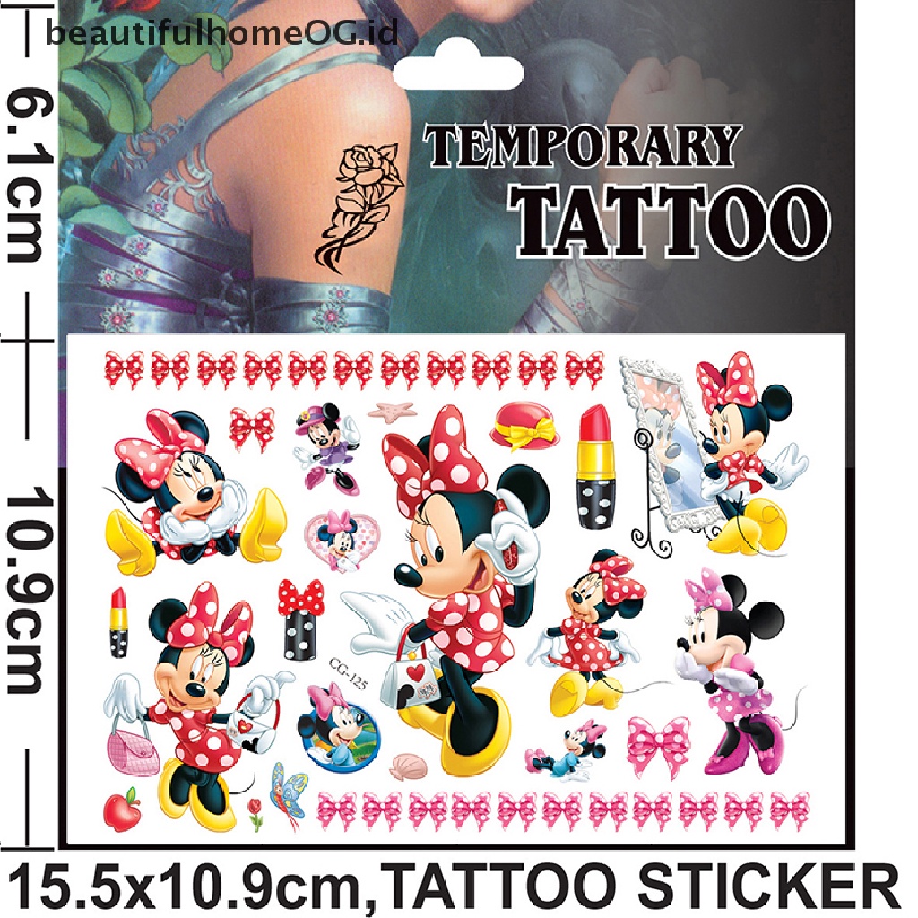 // Lebaran// Stiker Tato Anak Karakter Kartun Disney Classic Mickey Minnie **
