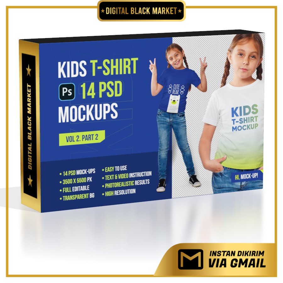Kids Girl T-Shirt Mockups Vol2 Part 2
