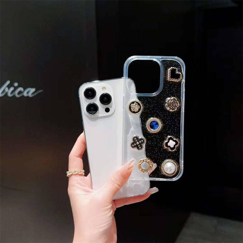 Casing Ponsel Epoxy Untuk Iphone14 13 12 11 Pro MAX Plus Mutiara Mini Love Bening Silikon Soft Cover Untuk iPhone X XS MAX XR 7 8 Plus SE 2022 2020 14Plus 13Mini 12Mini