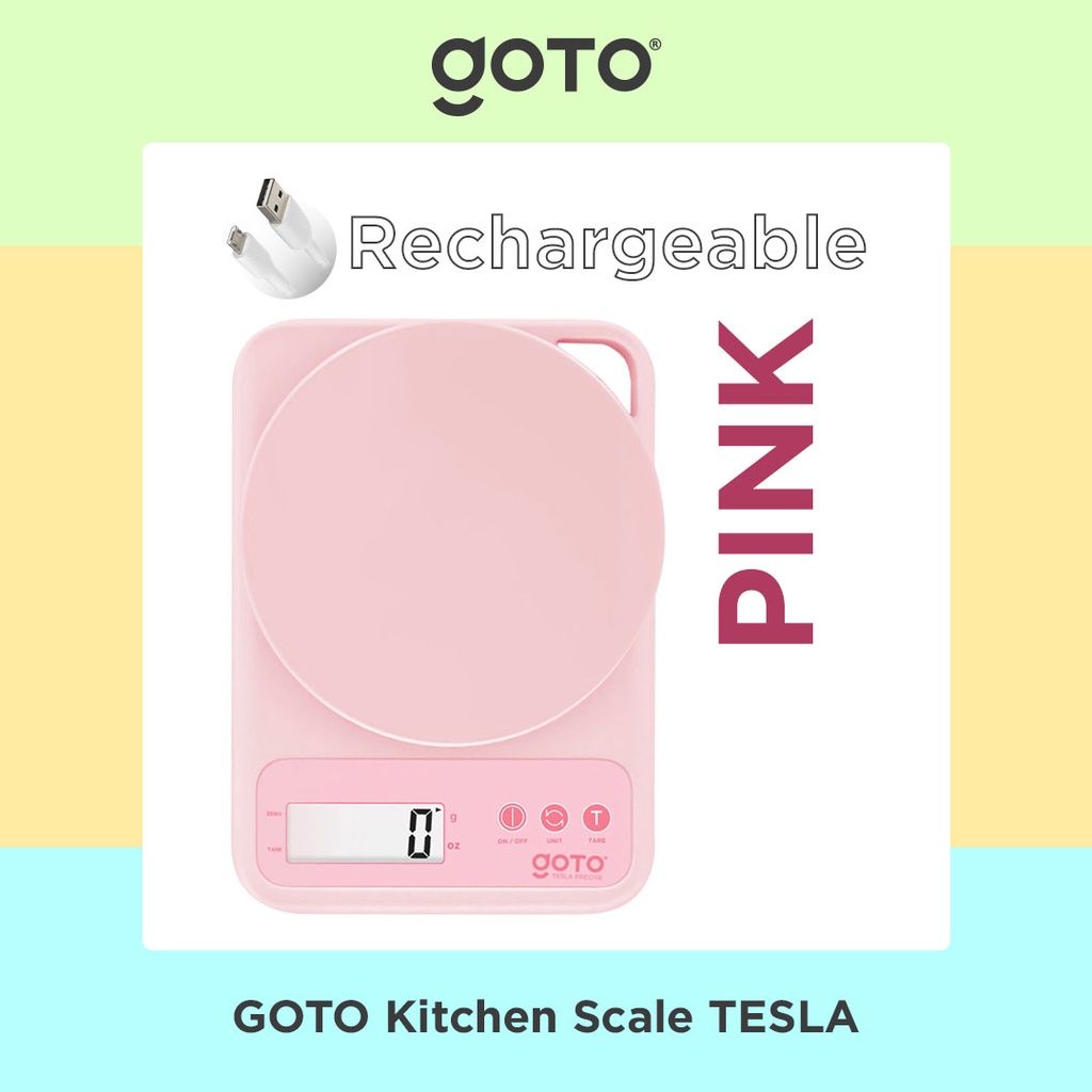 PROMO!!! Goto Tesla Kitchen Scale Timbangan Digital Kue Bumbu Dapur Charge USB