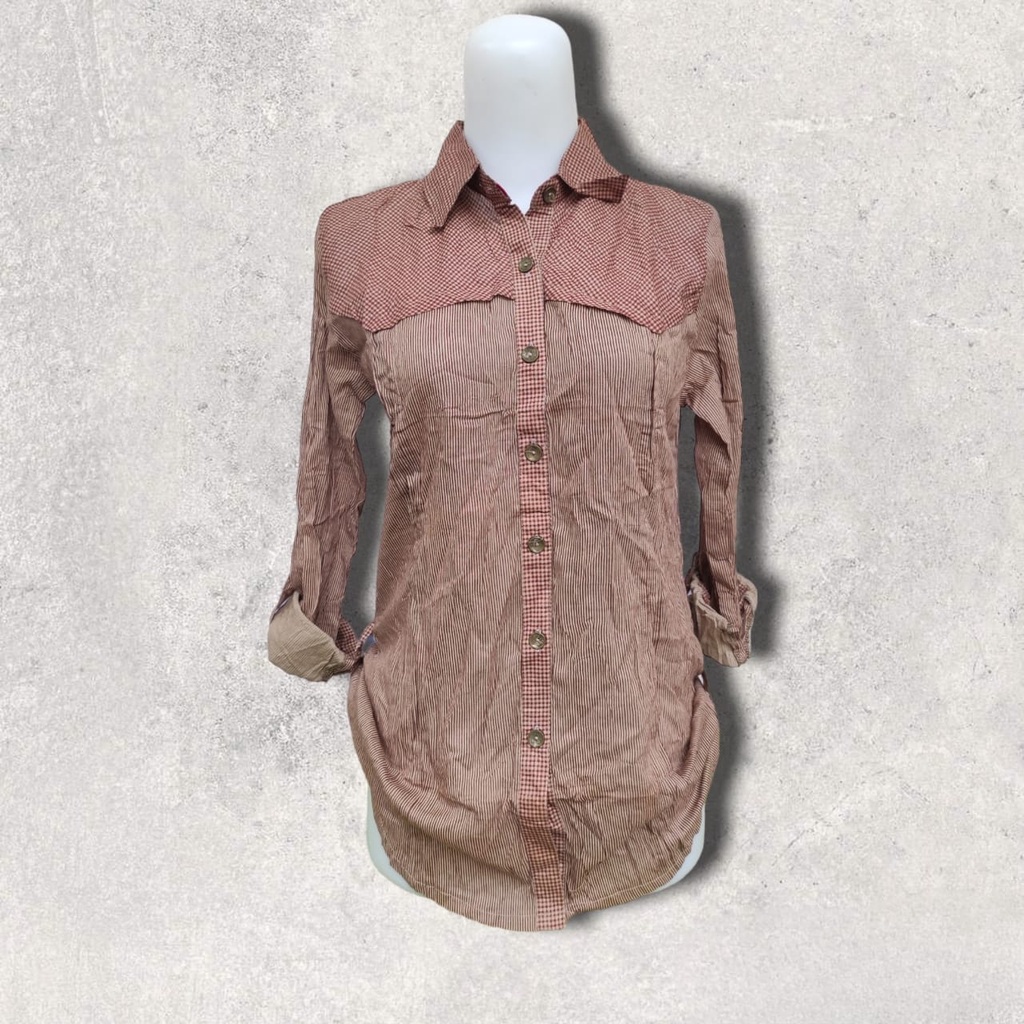 Blazer Wanita Motif Atasan Perempuan Fashion Cewe Kemeja Blouse Murah Viral