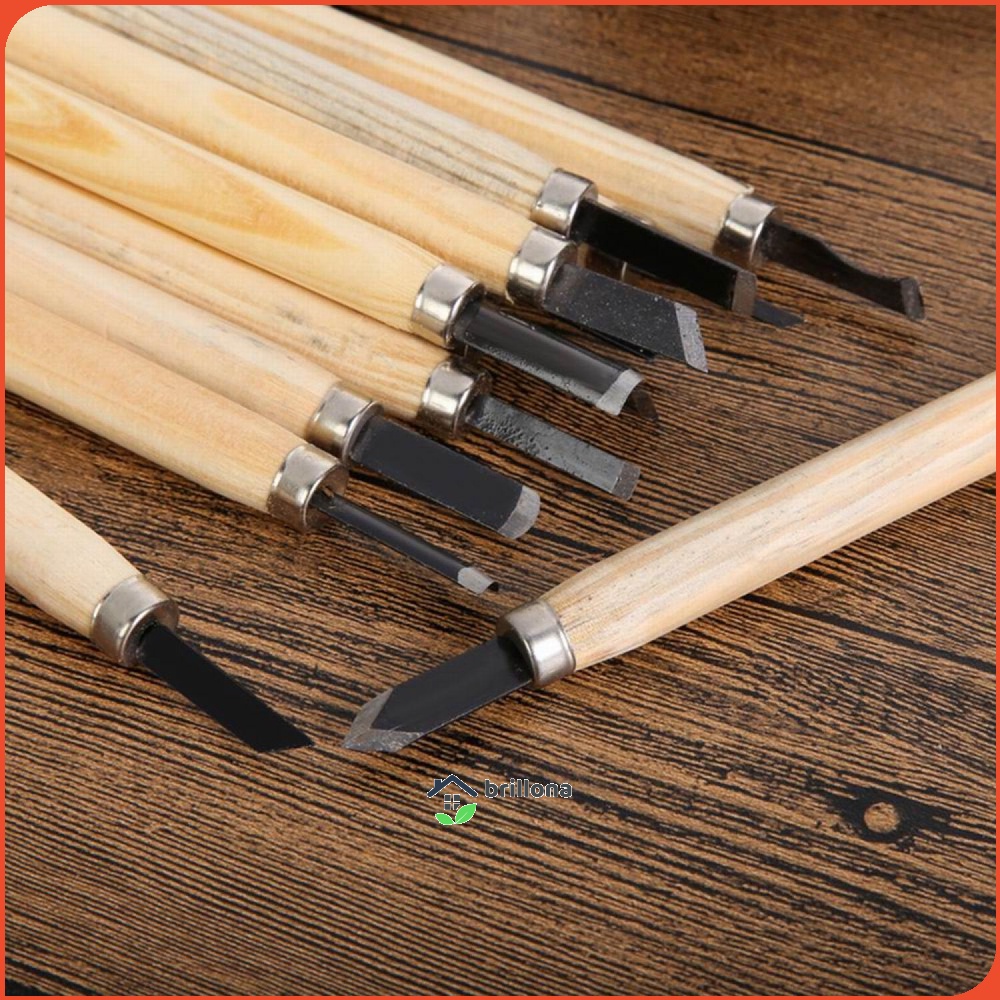 TOOKIE Set Pisau Ukir Pahat Kayu 12 in 1 Wood Carving Knife - KSJ-12