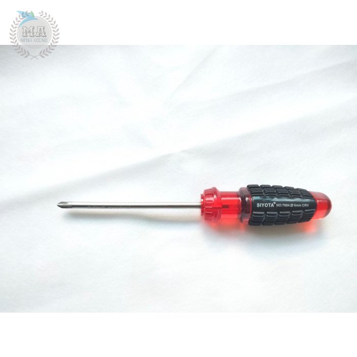 OBENG GRIP GAGANG KARET SHIZUKA OBENG KARET MAGNET PLUS MINES 5 INCH OLS Tekiro Obeng Gagang Karet Plus (+) dan minus (-) Plus 5 inch x 38 300 mm / Cushion Grip Screwdriver