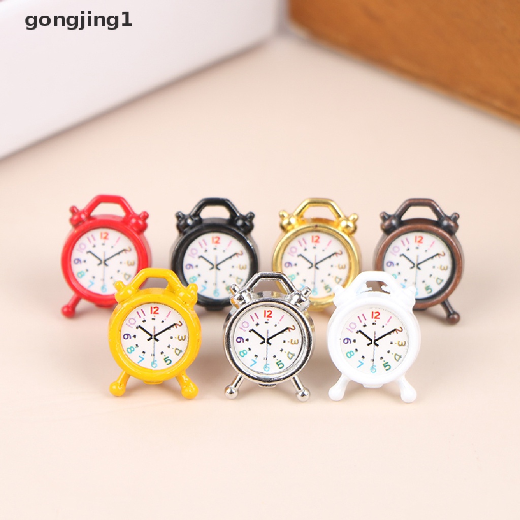 Ggg Jam Weker Mini 1: 12rumah Boneka Miniatur Jam Weker Model Boneka Dekorasi Rumah Mainan ID