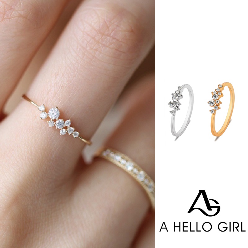 Cincin Zircon Berlian Lapis Emas 18k Gaya Korea Untuk Perhiasan