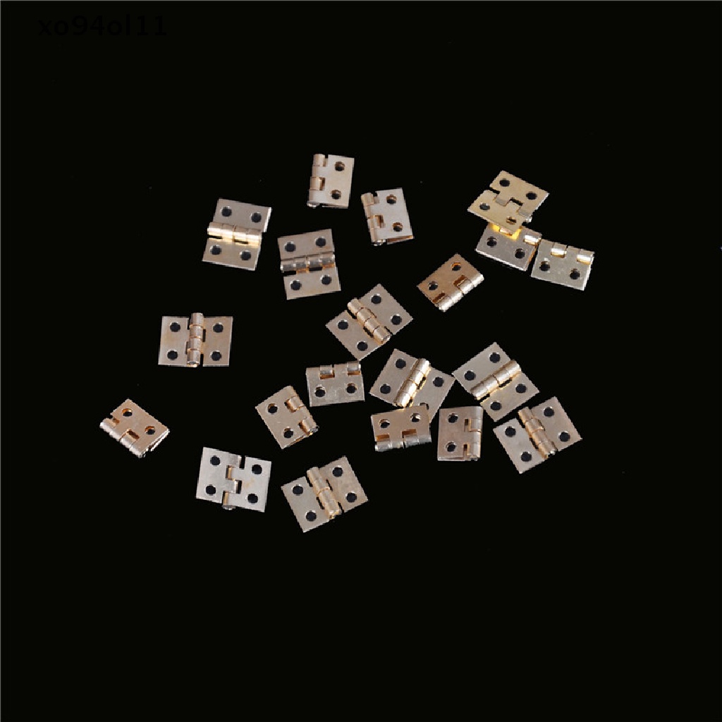 Xo 20pcs Engsel Mini Kuningan Berlapis Kecil Hias Perhiasan Kotak Hinges OL