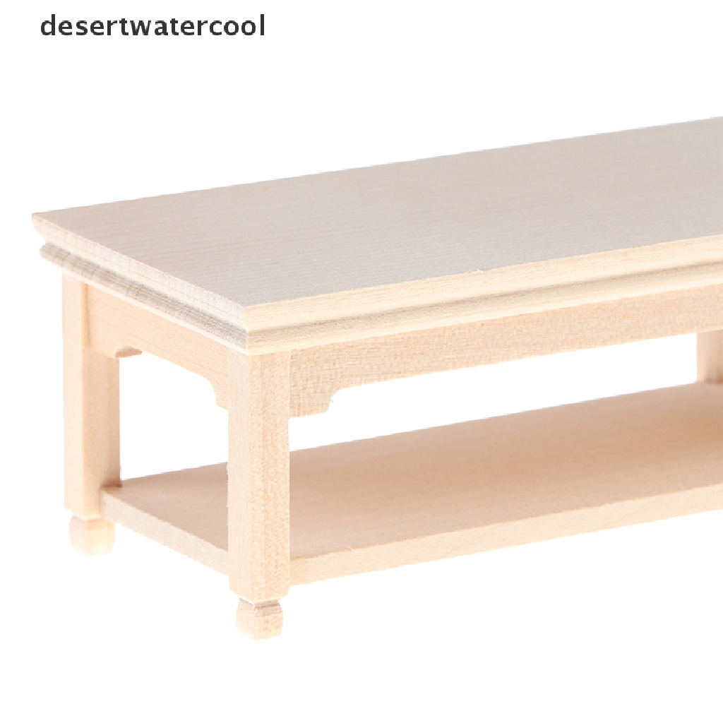 Deid1:12 Miniatur Rumah Boneka Teapoy Furniture Kayu Meja Mini Mainan Martijn