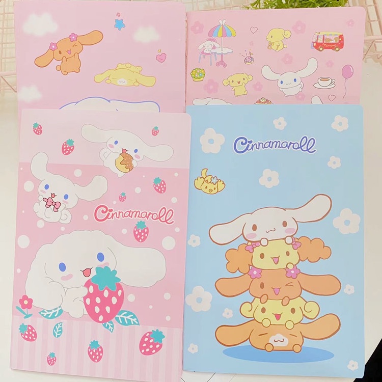 BUKU TULIS A5 SANRIO BERWARNA MOTIF CINNAMOROLL KUROMI MELODY / BUKU TULIS AESTHETIC BERMOTIF