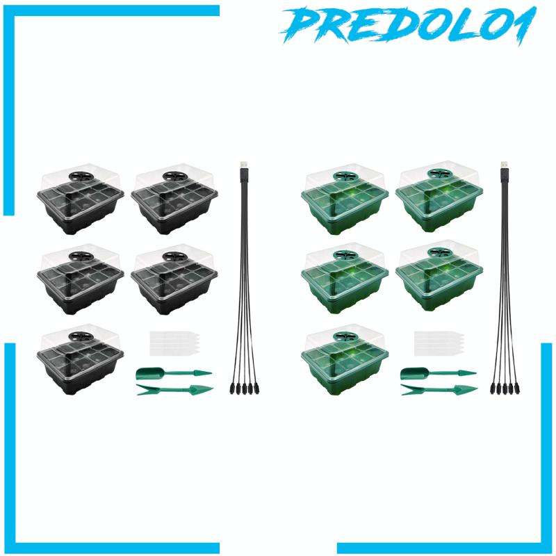 [Predolo1] Tray Starter Benih Indoor Greenhouse Propagator Station Untuk Rumah Kaca Indoor