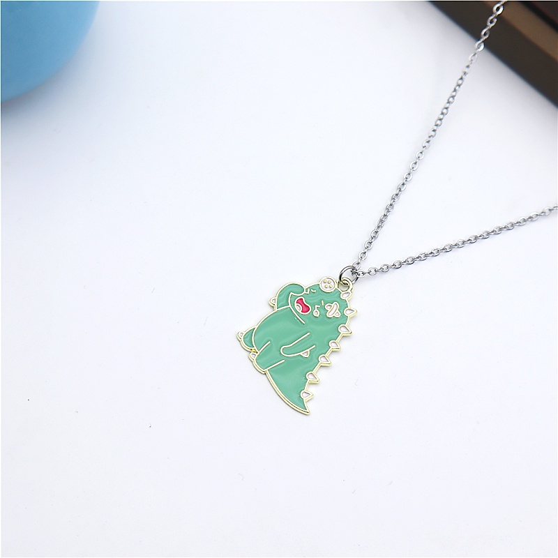 Kalung Stainless Steel Altman Liontin Anak Kartun Liontin Perlengkapan Siswa Hadiah Ulang Tahun Logam Aksesoris Fashion