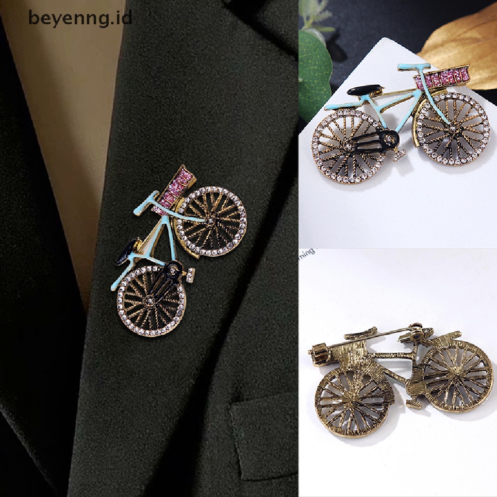 Beyen Pin Bros Sepeda Retro Mini Fashionable Untuk Wanita Kostum Perhiasan Decor Hadiah ID