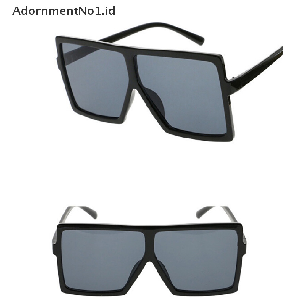 [AdornmentNo1] Kacamata Kotak Besar Wanita Pria Vintage Metal Oversized Shades Eyewear New [ID]