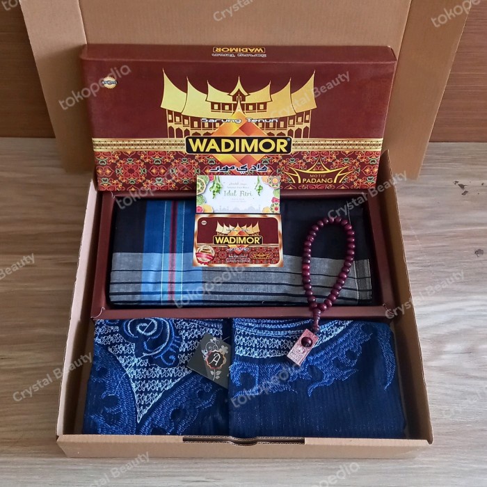 Sarung Wadimor Baju Koko Pakaian Pria Muslim Hampers Cowok Paket Murah - M