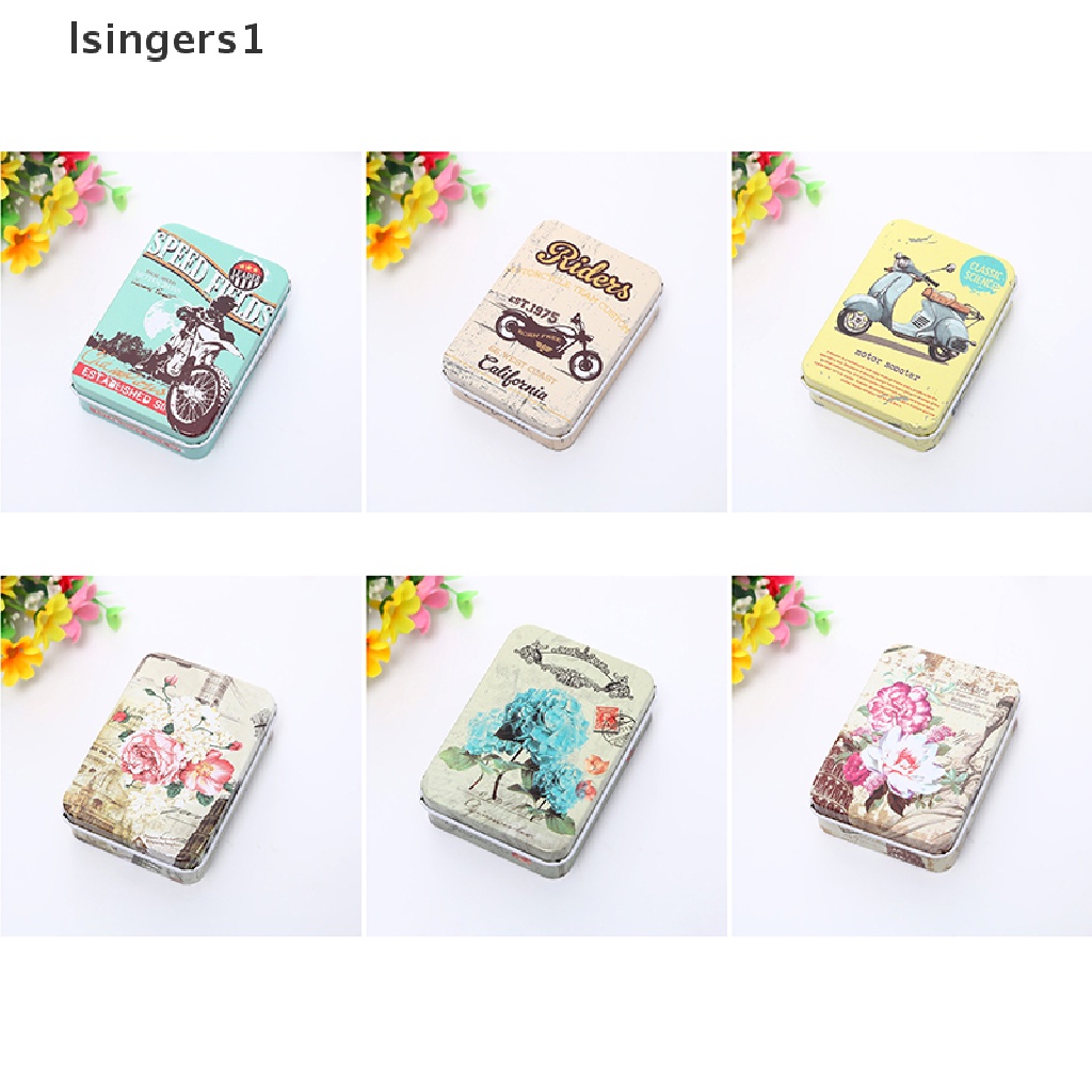 [lsingers1] Kartun Timah Disegel Toples Packing Kotak Perhiasan Permen Penyimpanan Kaleng Koin Gift Box Butik