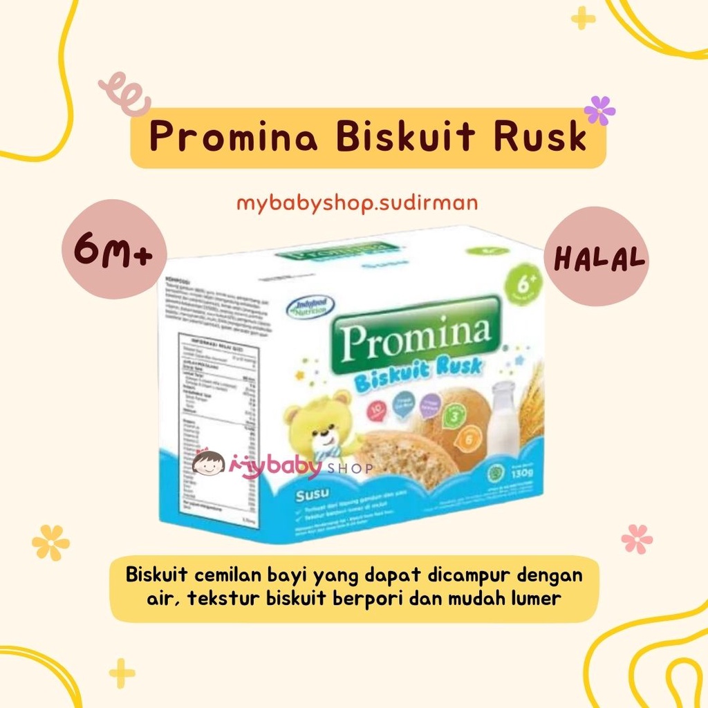 PROMINA Biskuit Rusk Susu / biskuit bayi / cemilan bayi 6m