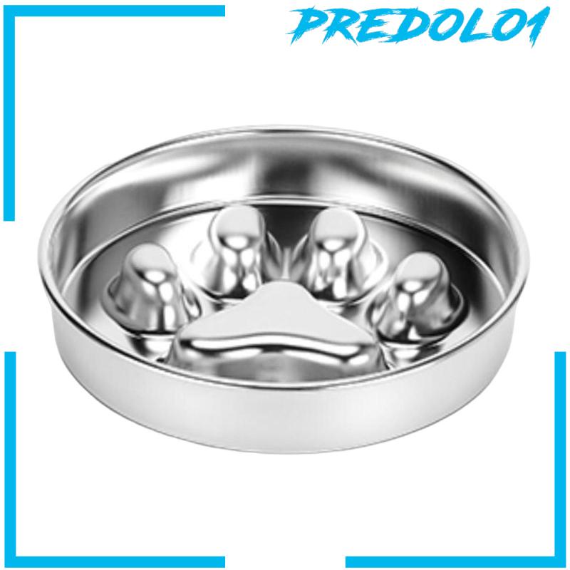 [Predolo1] Mangkuk Anjing Makan Lambat Wadah Makanan Stainless Steel Pet Piring Makan Lambat