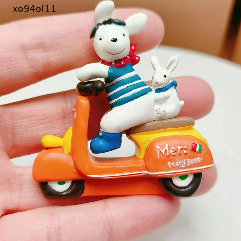 Xo 1Pc 1: 12rumah Boneka Miniatur Hewan Motor Anjing Model Kereta Dorong Microlandscape Outdoor Dekorasi Pemandangan Hidup Mainan Aksesoris Rumah Boneka OL