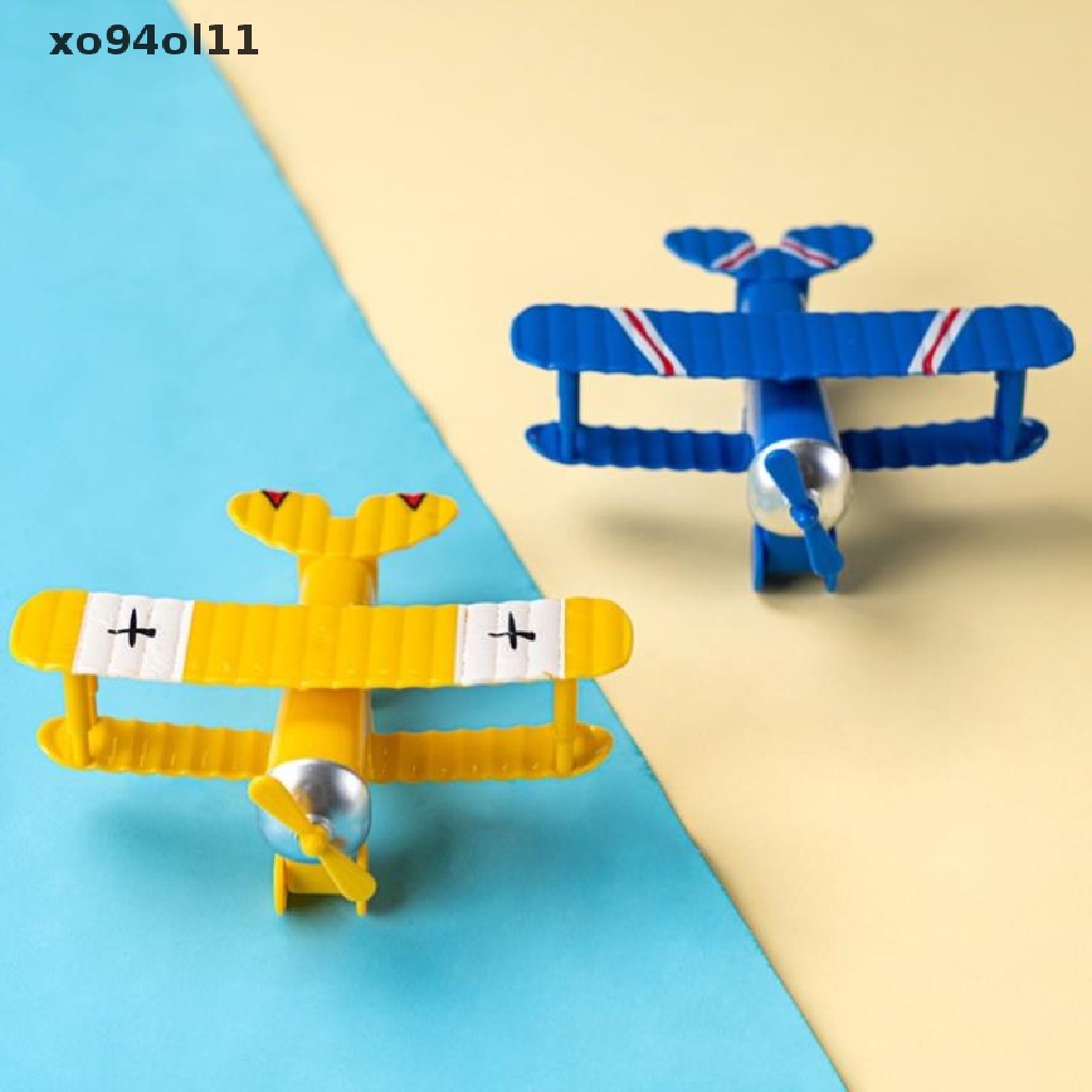 Xo Patung Mini Model Biplane Untuk Dekorasi Rumah Bahan Metal Iron Air Plane Model Plane OL