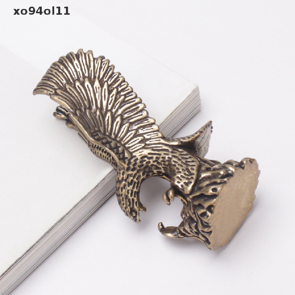 Xo Bronze Flying Eagle Statue Patung Miniatur Kuningan Dekorasi Rumah Kerajinan OL