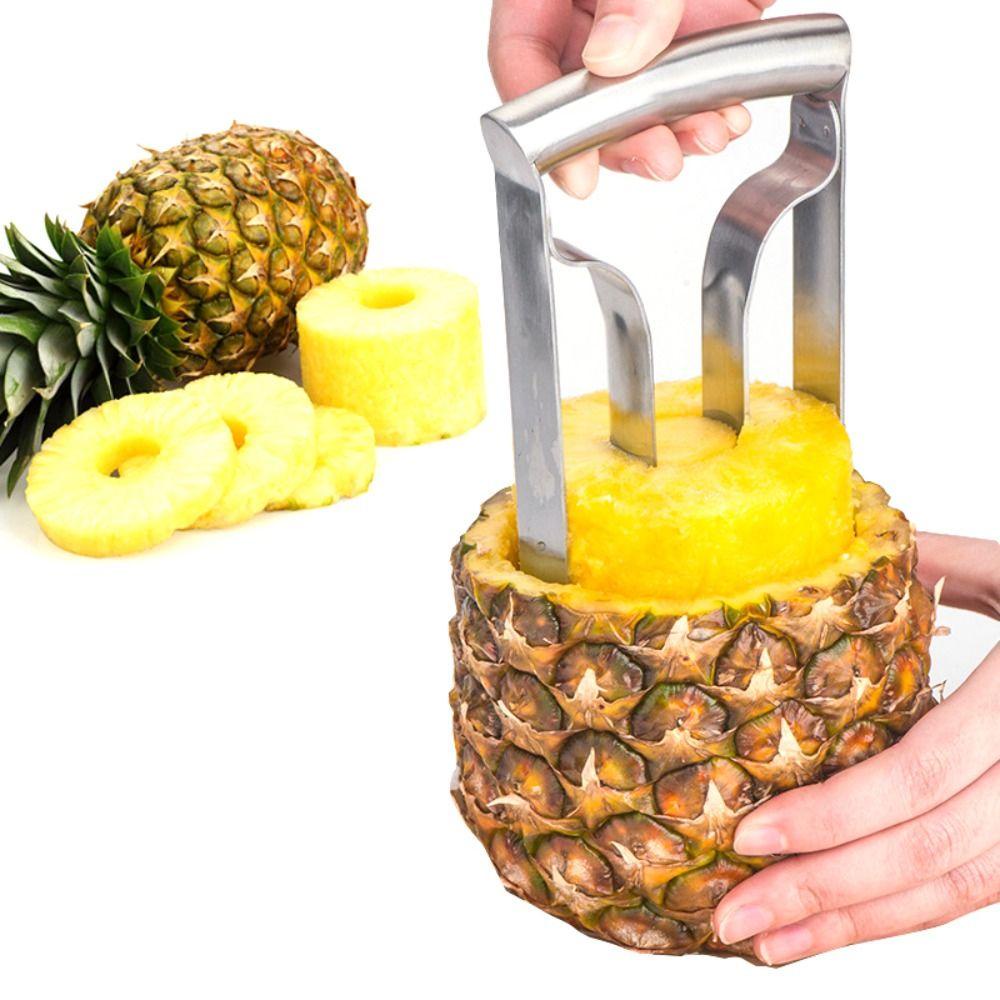 [Elegan] Pineapple Corer Dapur Stainless Steel Core Removal Mudah Digunakan Cutter