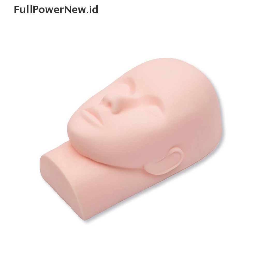 Power 5D Wajah Tato Pelatihan Kepala Manekin Silikon Praktek Makeup Bibir Alis Alat ID