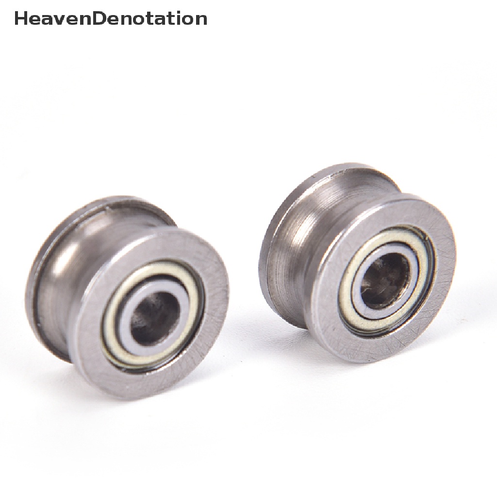 [HeavenDenotation] 10pcs U624ZZ U groove ball bearing guide pulley Untuk Rel track linear 4 * 13 * 7mm HDV