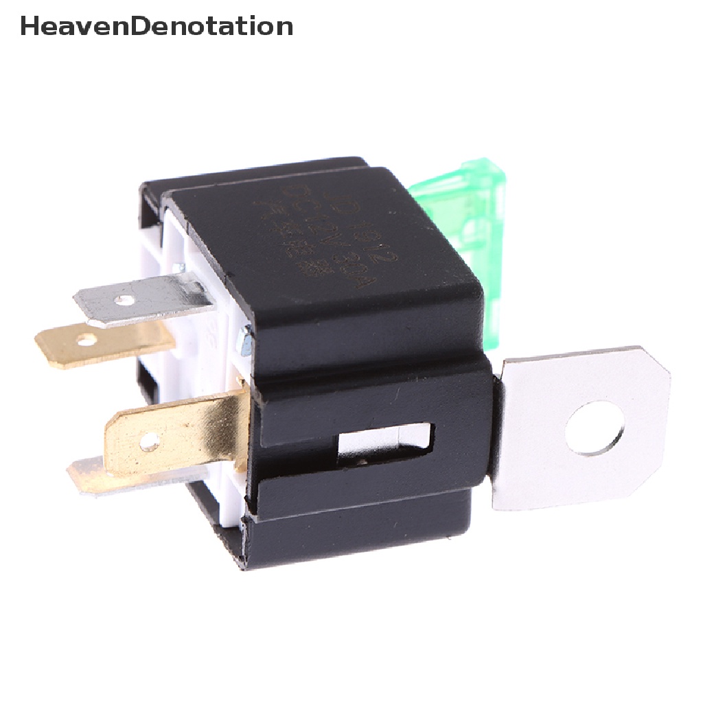 [HeavenDenotation] 12v 30A Mobil Auto Otomotif Heavy Duty Relay 4Pin Fuse Menyatu On/Off SPST HDV