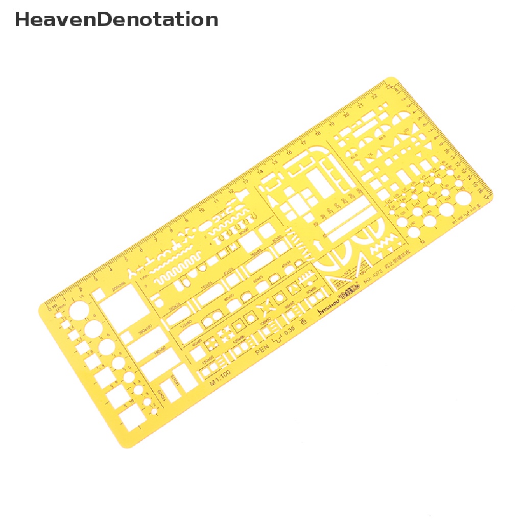 [HeavenDenotation] Penggaris Template Arsitek Profesional Menggambar Stensil Alat Ukur Siswa HDV