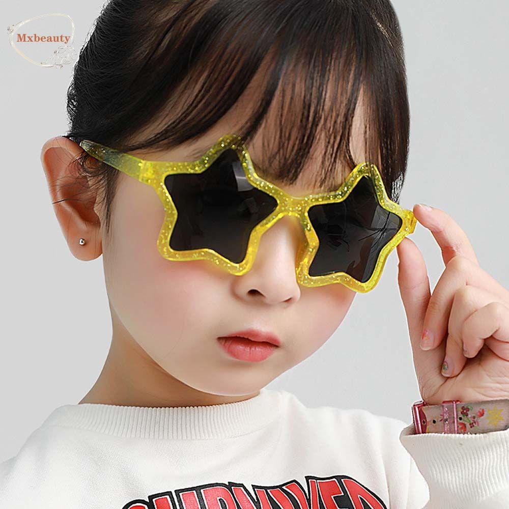 Mxbeauty Kacamata Hitam Bintang Jalan Tembak Shading Gadis Kacamata Matahari Visor Eyewear Cute Pelindung Mata Frame Bintang Anak Sunglasses