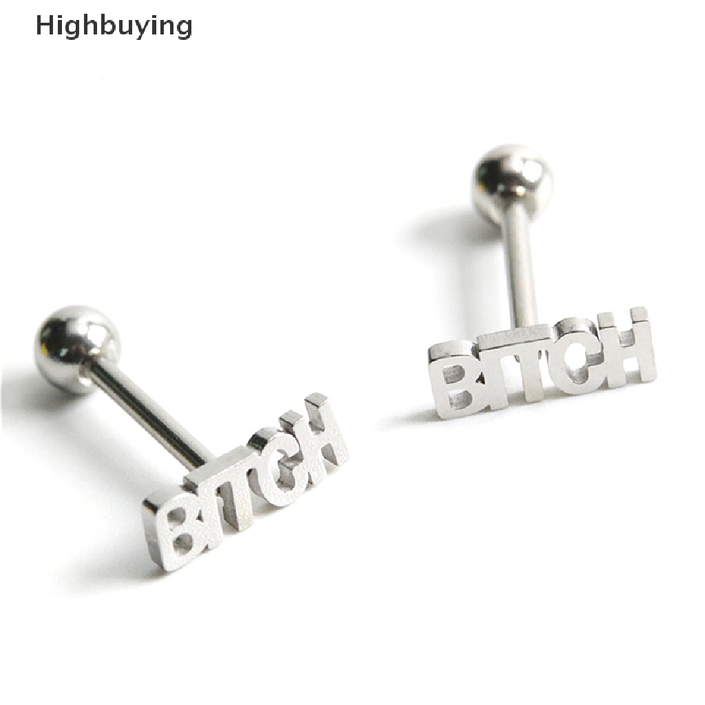 Hbid Punk Stainless Steel Finger Kiss Lidah Cincin Tubuh Barbel Cincin Perhiasan Glory