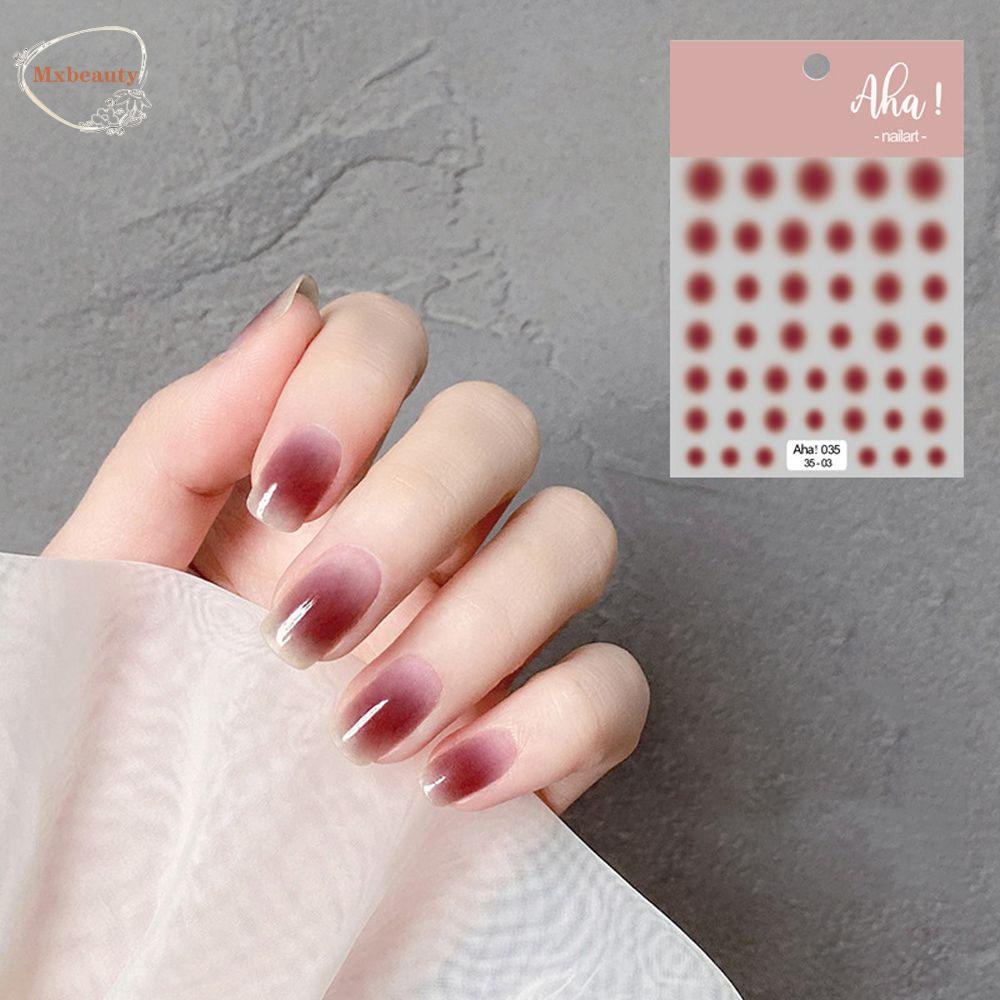Mxbeauty Stiker Kuku Motif Hati Gaya Vintage Untuk Dekorasi Nail Art DIY