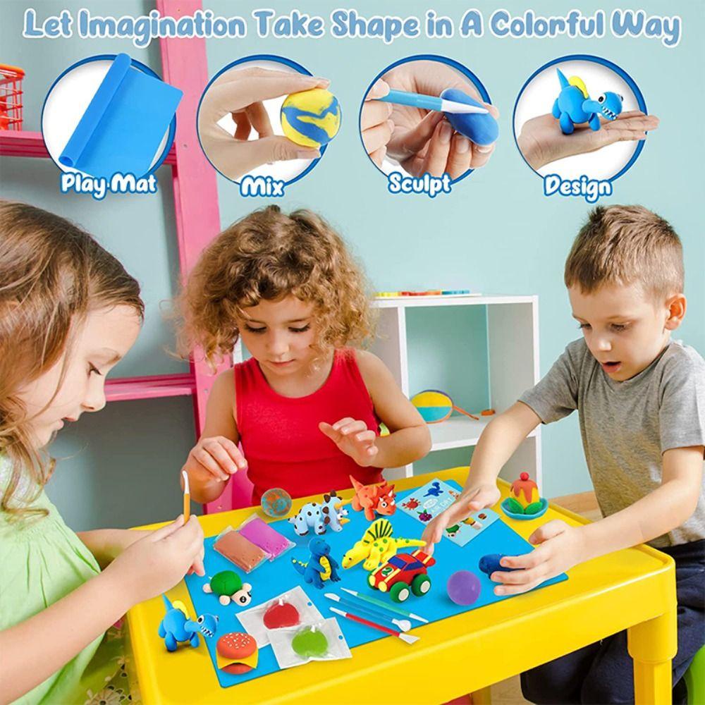 Quinton Mainan Tanah Liat Ultra Ringan Mainan Anak Modeling Clay Anak Hadiah Diy Slime Perlengkapan Super Ringan Langsing Mainan Tanah Liat Ringan Modelling Clay Kreatif Clay Lembut Plastisin Mainan