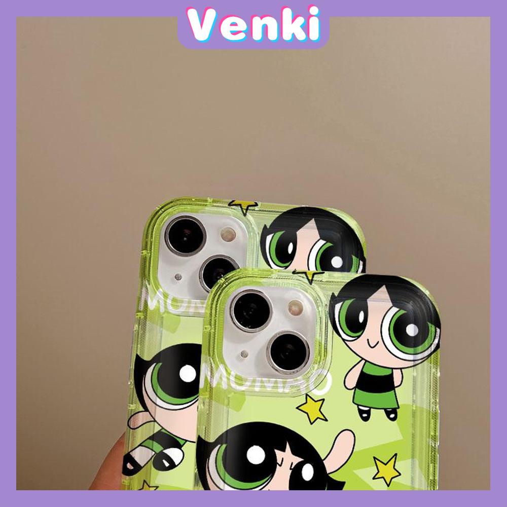 Case For iPhone 14 Pro Max Soft TPU Jelly Airbag Case Cute Cartoon Powerpuff Girls Camera Protection Shockproof For iPhone 14 13 12 11 Plus Pro Max 7 Plus X XR