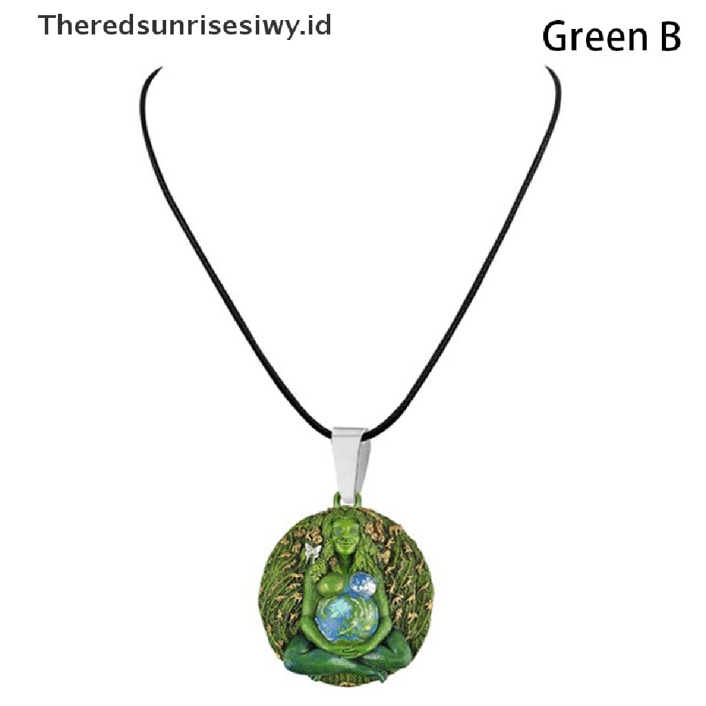 # Kado Mom &amp; PAPA DIY # Patung Bunda Bumi Liontin Bumi Millenial Gaia Mother Goddess Pendant Necklac~