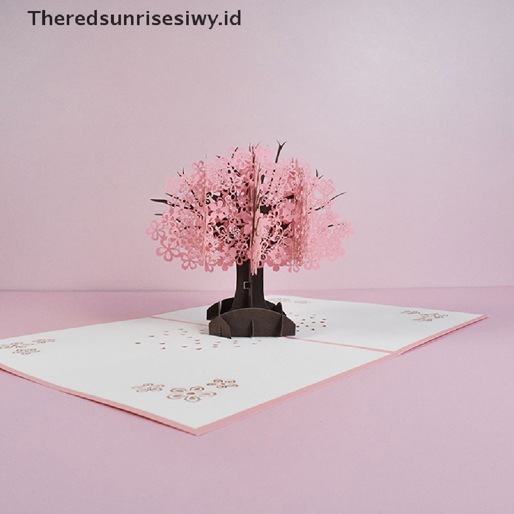 # Kado Mom &amp; PAPA DIY # Popup cherry blossom 3D Greeg Card Ulang Tahun Mother's Day Wedding Anniversary~