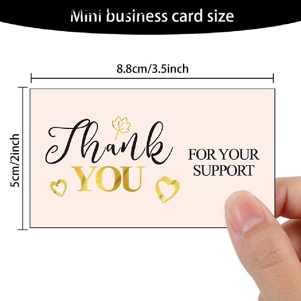 # Kado Mom &amp; PAPA DIY # 50pcs Thank You for Your Order Kartu Nama Gift Business Greeg Card~