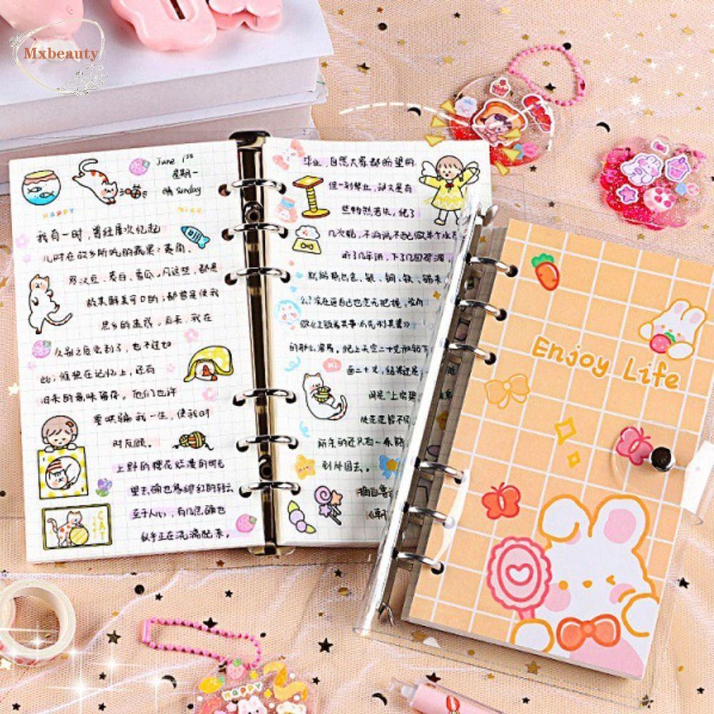 Mxbeauty Loose-leaf Notebook 100lembar Kreativitas Alat Tulis Sekolah Kartun Notebook Perlengkapan Kantor Menulis Pad Handbook