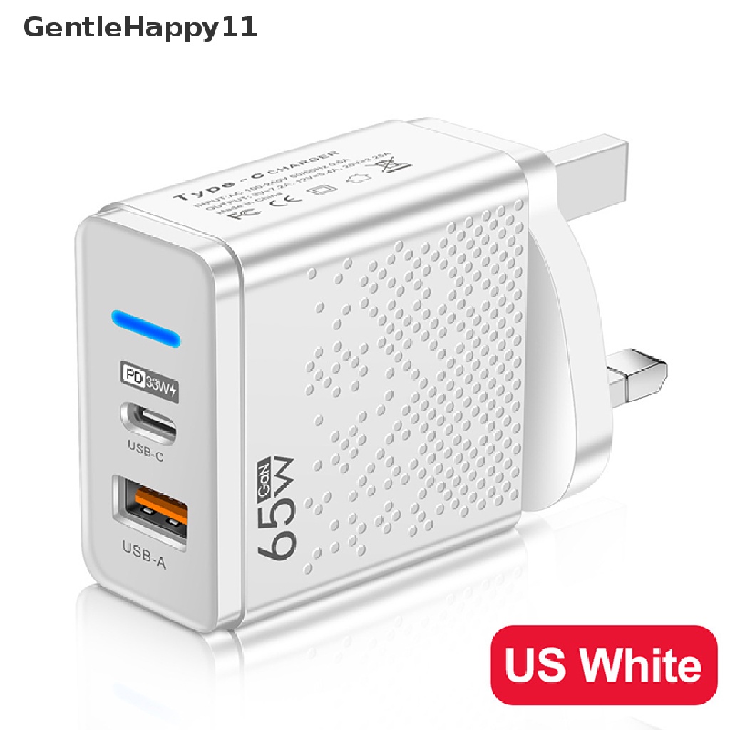 SAMSUNG Gentlehappy Fast Charge Charger 65W USB C Charger Untuk iPhone Xiaomi 12samsung Huawei USB Charger Handphone QC 3.0 Adaptor id